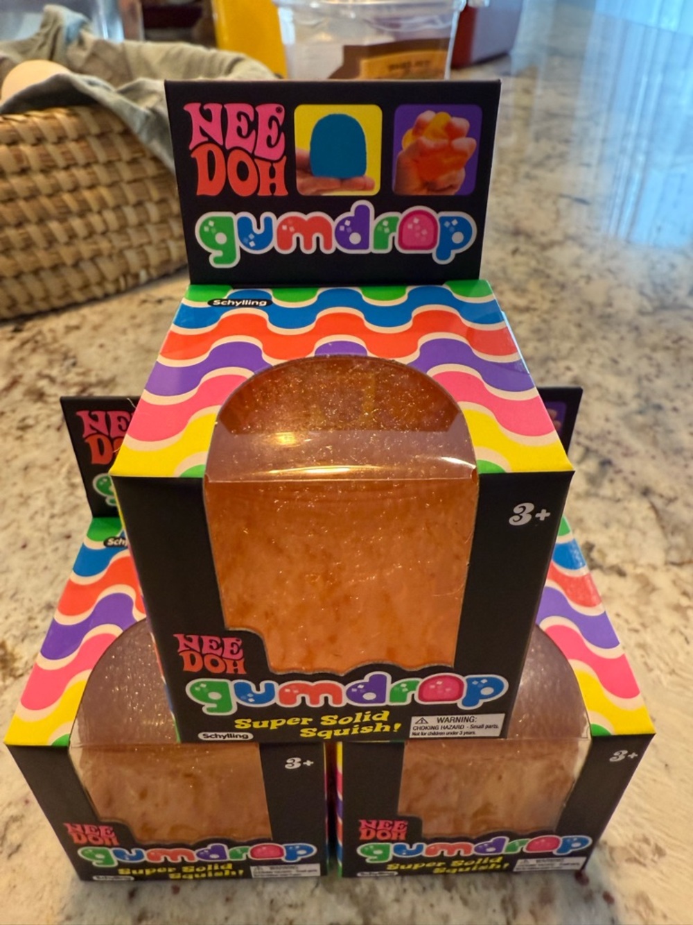 Gumdrop Super Solid Squish! Orange Sensory Toy - NeeDoh - Picture 3 of 3